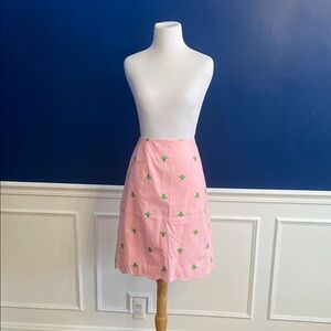 Lilly Pulitzer Pink and Green Skirt Knee-Length Casual